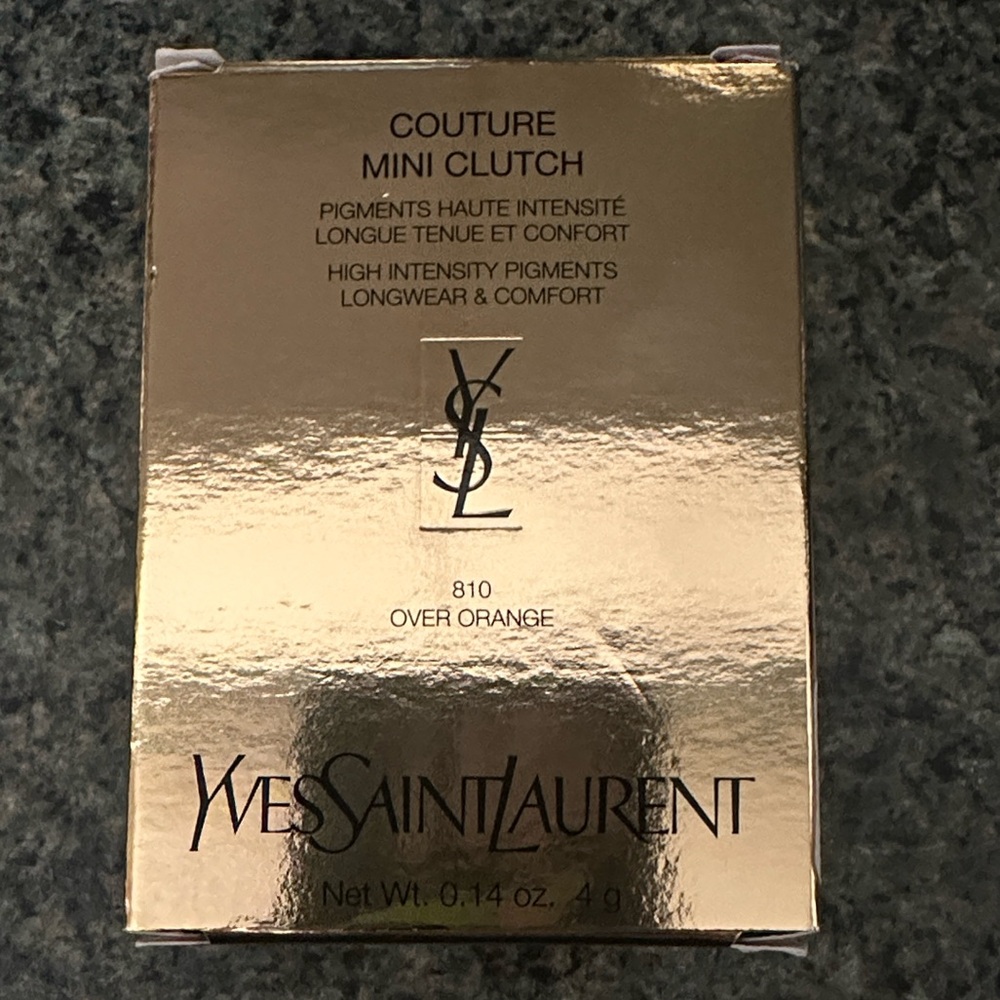 Yves Saint Laurent Couture Mini Clutch in Gold and Over Orange - Picture 2 of 5
